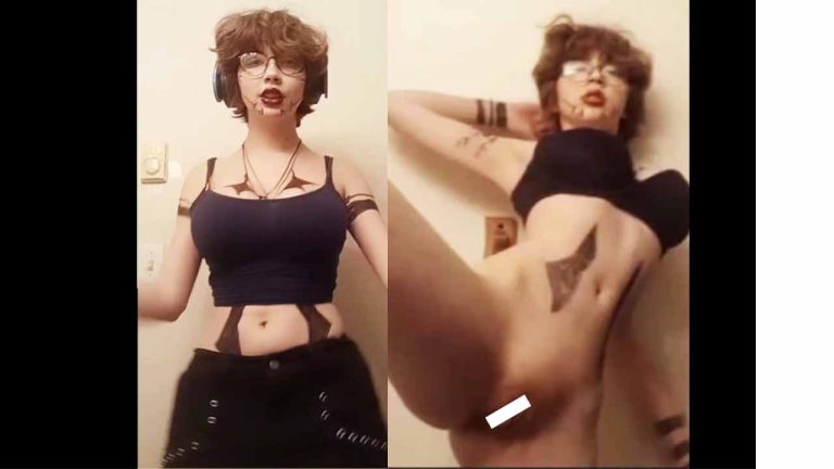 The most viral porn girl - Crazy emo girl shows off her tits and other stuff on LIVESTREAMING