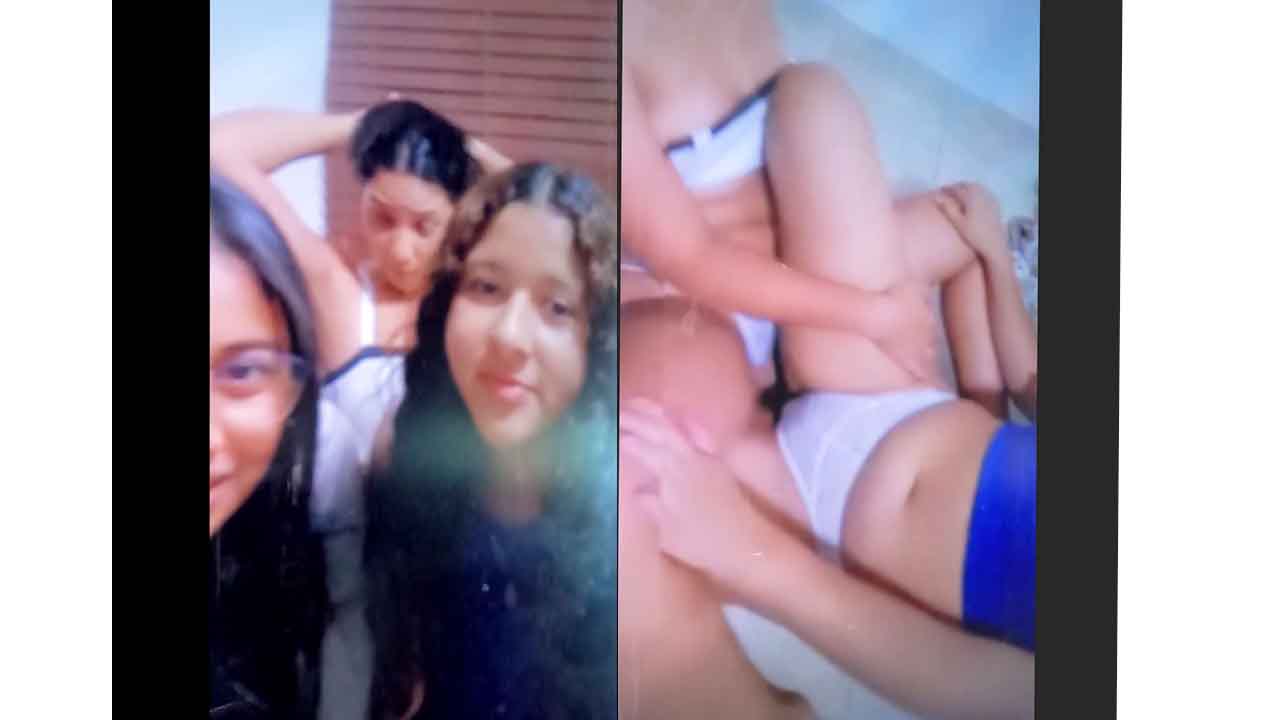 Buzzcast ATE - Group of 3 Colombian friends try lesbian scissor sex