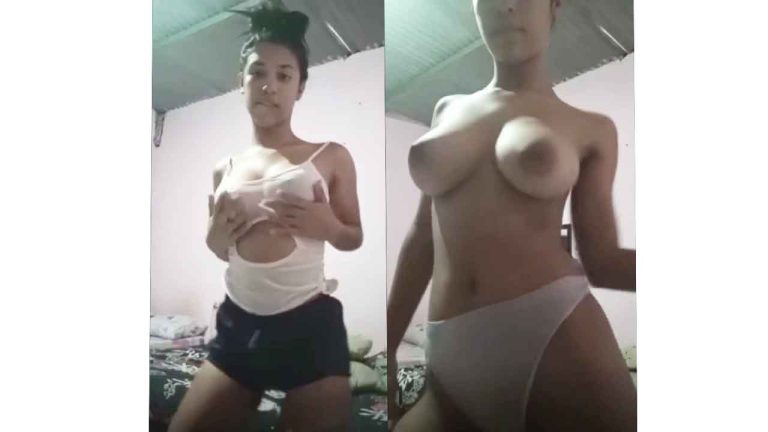 Buzzcast - Silly Venezuelan teen shows off her big tits in exchange for tips