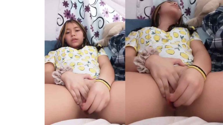 Chubby teen slut she gives herself sexual pleasure with a pencil