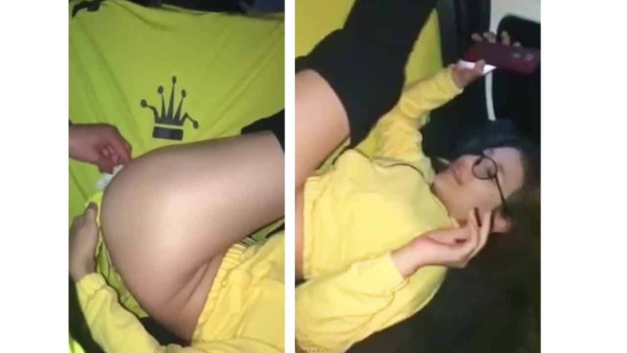 NERDY SCHOOLGIRL - gets drunk and accidentally gets fucked and cums inside her