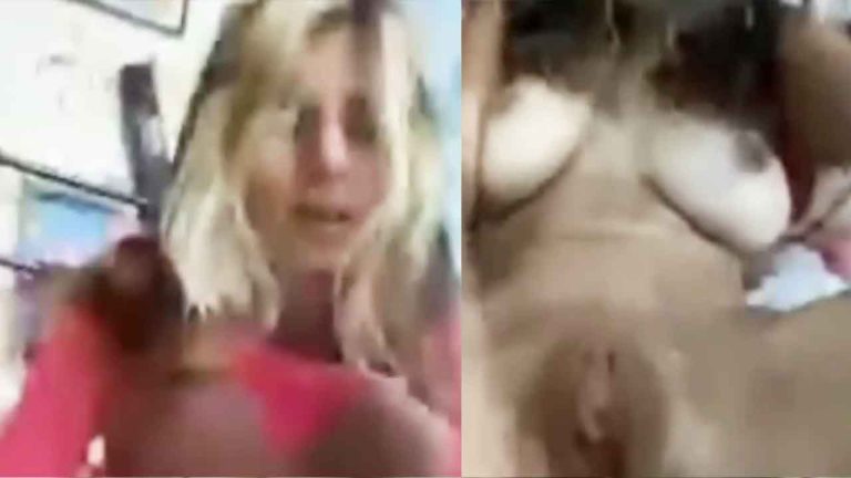 Omegle blonde teen is convinced to slap her tits, slap her pussy, and slap her face
