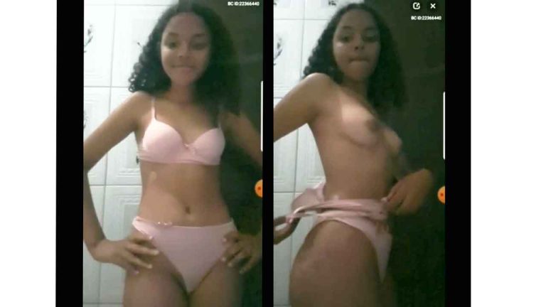 Petite brunette teen tried to flash her tits but was banned from Buzzcast