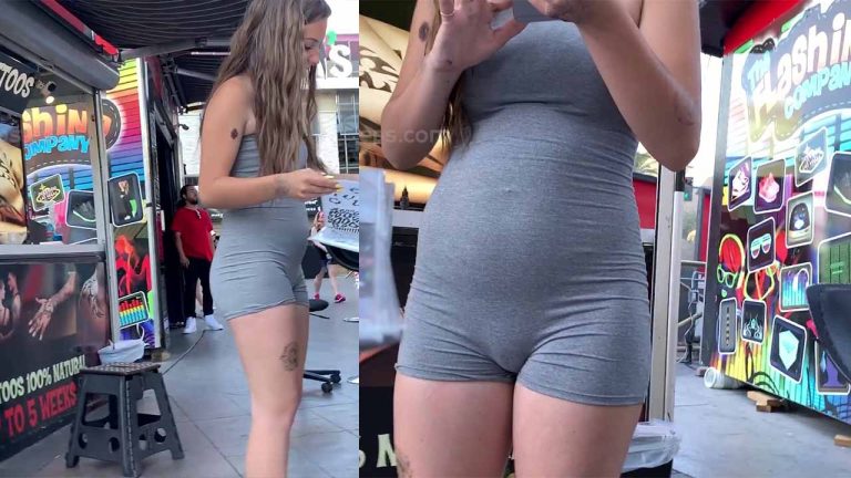 TEEN skin tight onesie - CAMELTOE UPSKIRT COMMERCIAL PLAZA