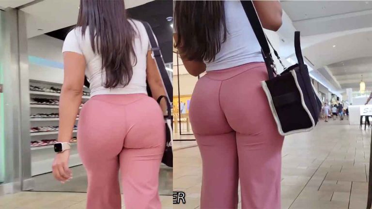 Big ass milf walking through the mall