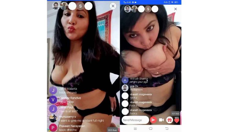 Dirty mom broadcasts live she kisses her big tits