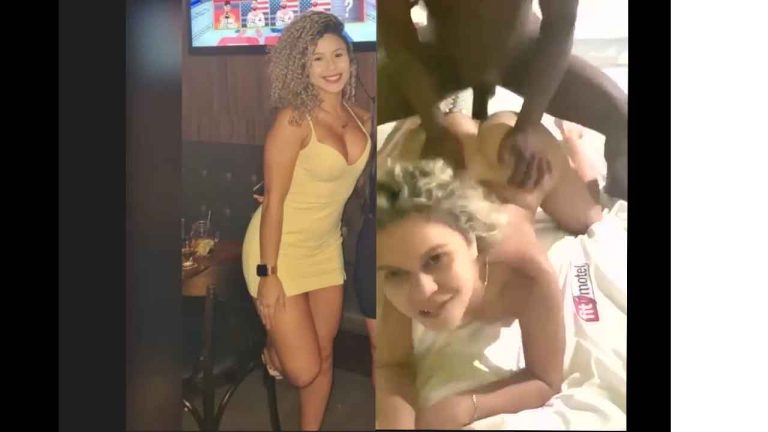 He met her in a bar - Colombian woman gets fucked by a black man Loira peituda tomou gozada depois do pagode