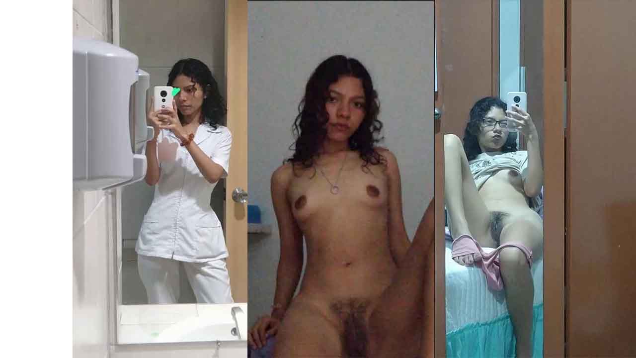 Latina teen nurse takes nude photos for the clinic doctor