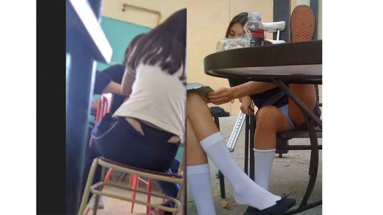 Mexican schoolgirls accidentally showing their underwear - vOYEUR upskirt