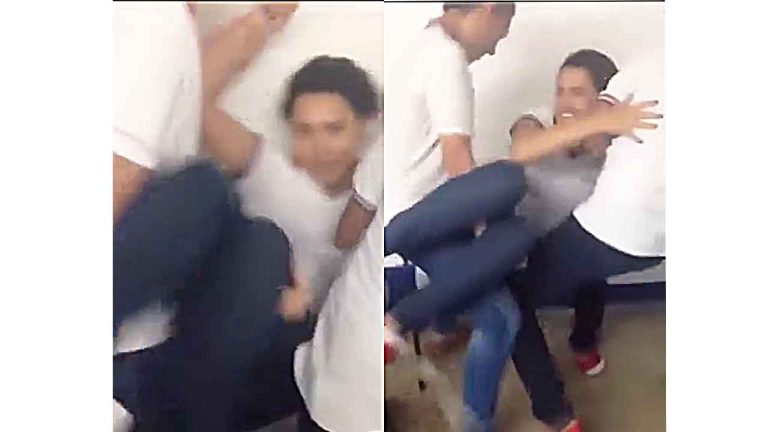 SHE SCREAMS FOR HELP! - Schoolgirl getting her ass rammed by her school friends