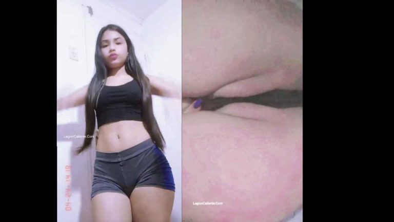 STUPID TEEN SEEKING ATTENTION ON THE INTERNET WITH HER THONG BITING HER PUSSY