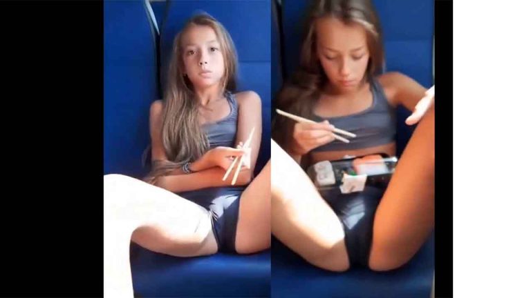 TEEN GIRL ON THE ACCIDENTAL TRAIN CAMELTOE UPSKIRT - CANDID VOYEUR VIDEOS