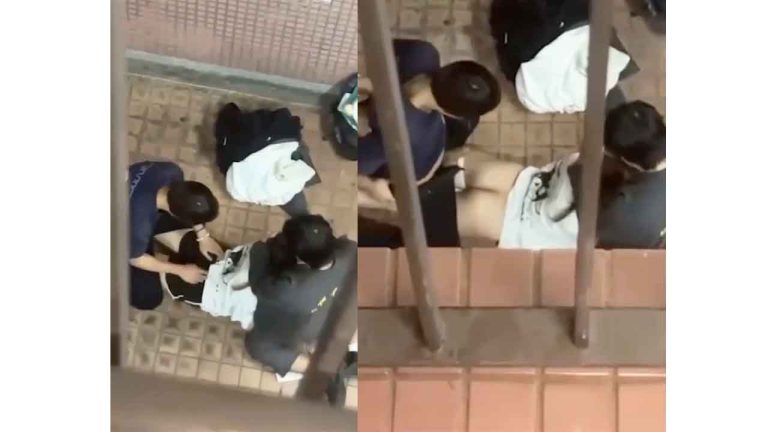 Threesome PORN of students in social housing from Hong Kong VIRAL PORN AMATEUR 2025 香港屋苑的