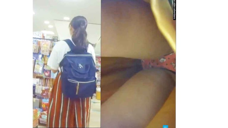 Upskirt nerdy teen in the library HIDDEN CAM