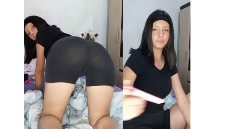 Big ass teen in transparent black lycra