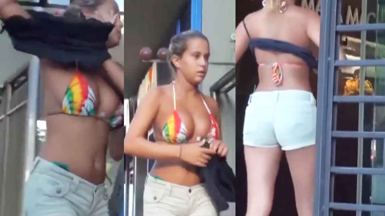 Candidtightvideos Teen Walking in Bikini