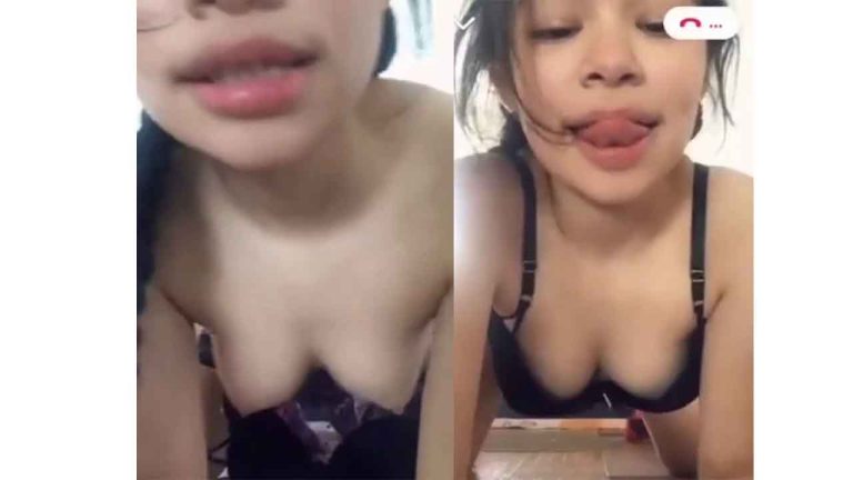 Chilean teen horny video call showing her small tits