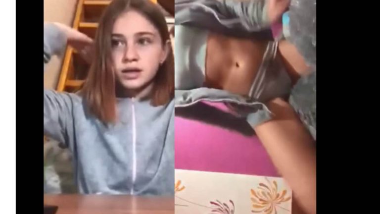 Crazy Russian girl rides her teddy bear