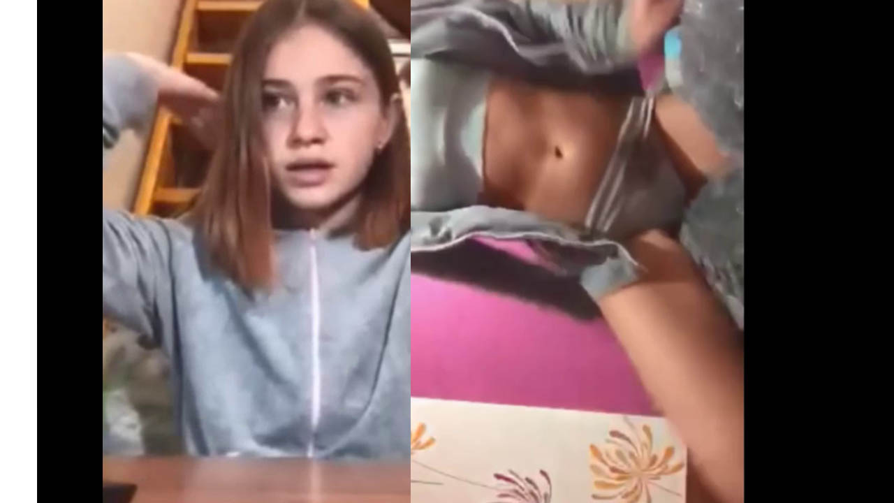 Crazy Russian girl rides her teddy bear