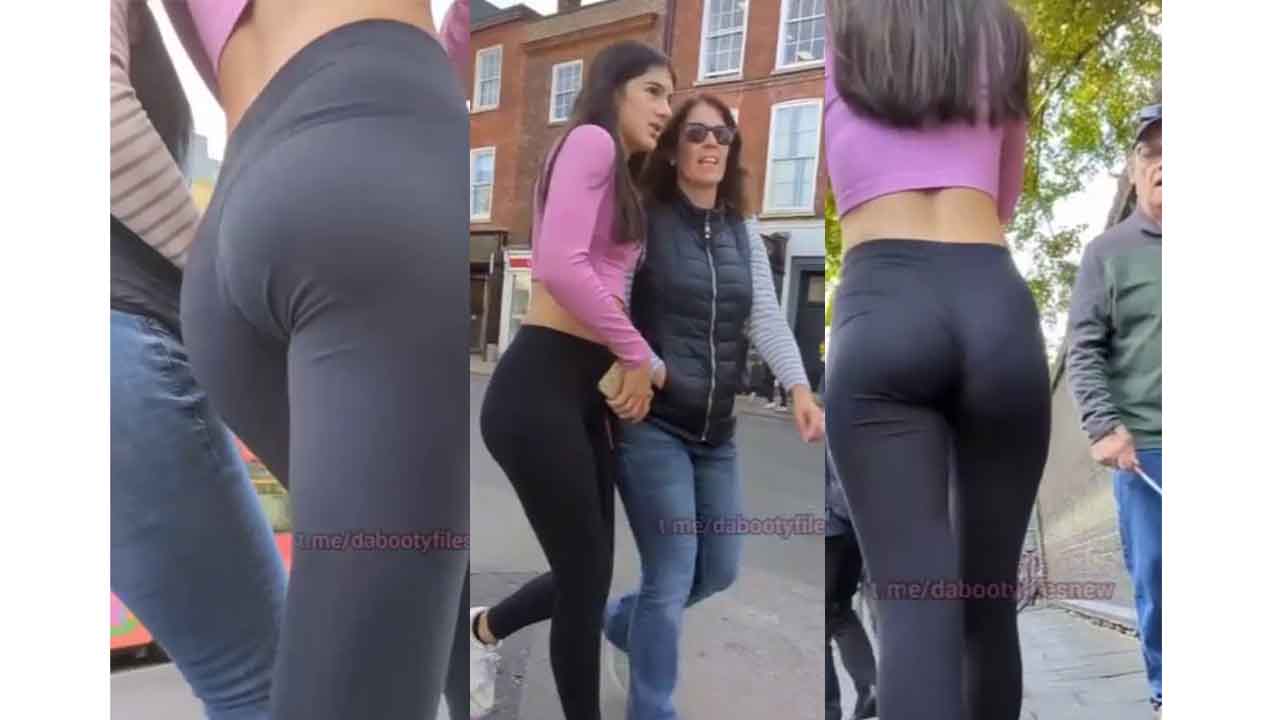 DaBootyFiles Sexy Teen Petite in Spandex Black with Thong
