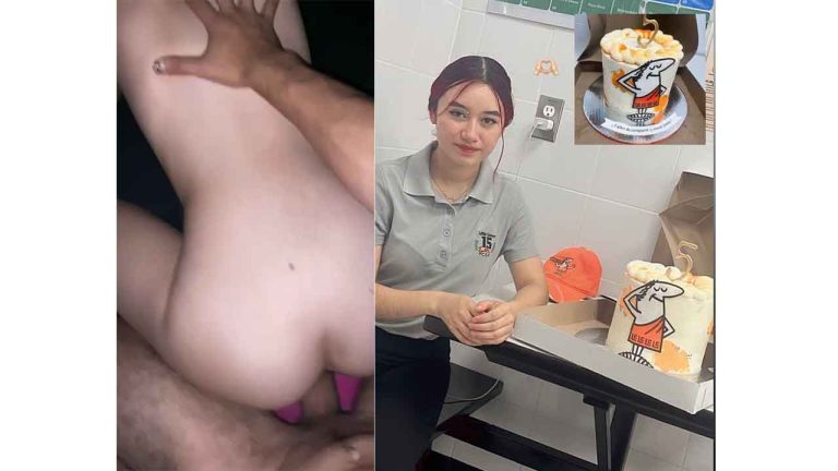 Little Caesars Pizza Teen employee agrees to fuck her boss in exchange for a better salary
