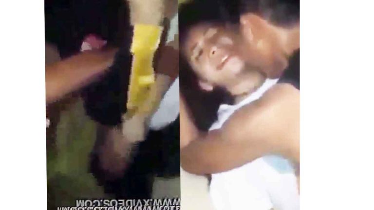 Schoolgirl fucking with friend, while other friends watch them fuck