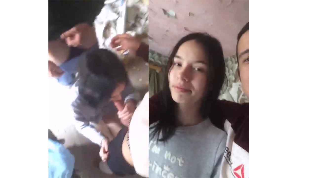 American teen slut sucking two twins' cocks