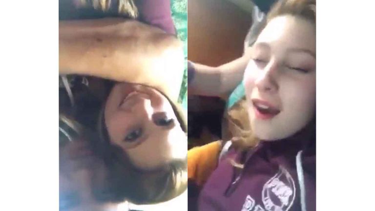 WHITE GIRL AT HER 2 FRIENDS' HOUSE GETS FUCKED BY THEM AND ENJOYS IT