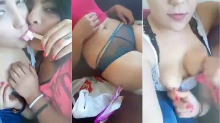 Latina mother and daughter play lesbians