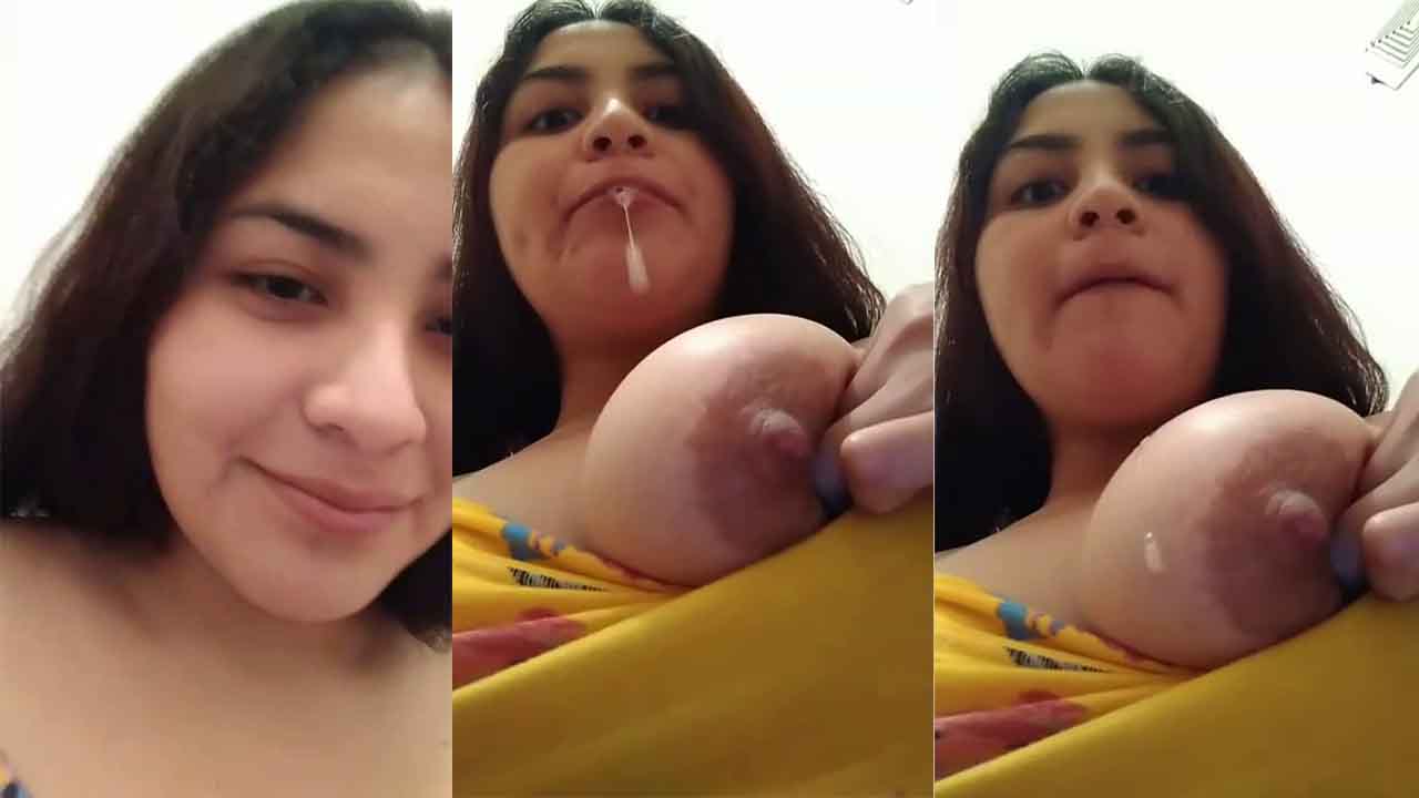 Peruvian teen girl spits out her tit