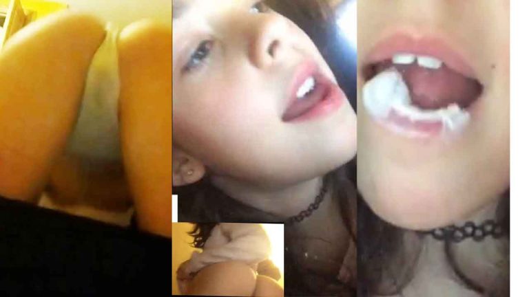 RE-UPDATE - Horny teen DIRTY TALK chewing gum and horny in her room