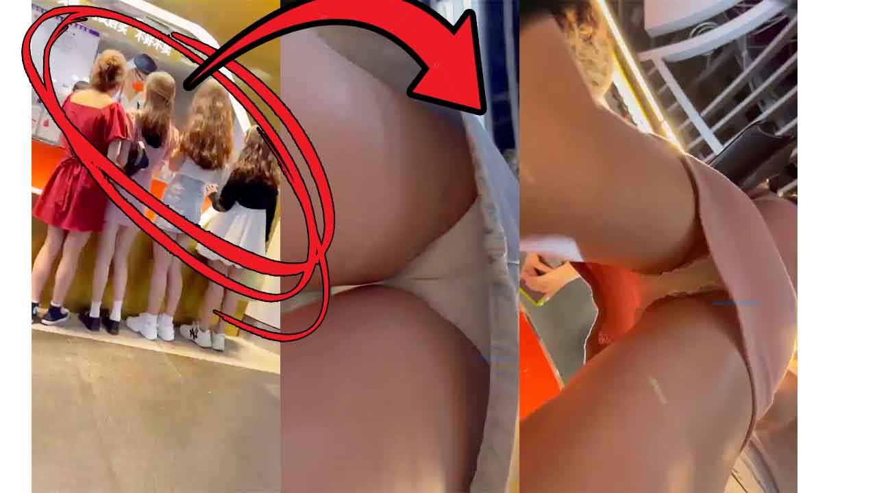 5 Sisters Upskirt Pantyhose at Ice Cream Shop