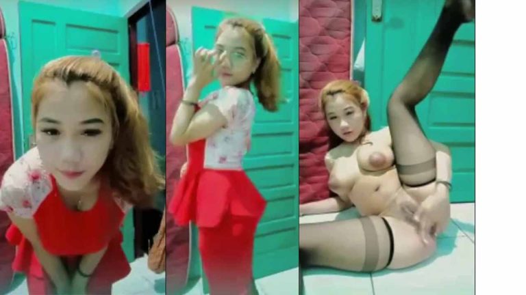 Teen Chinese girl in red skirt live on Chinese app PORN AMATEUR