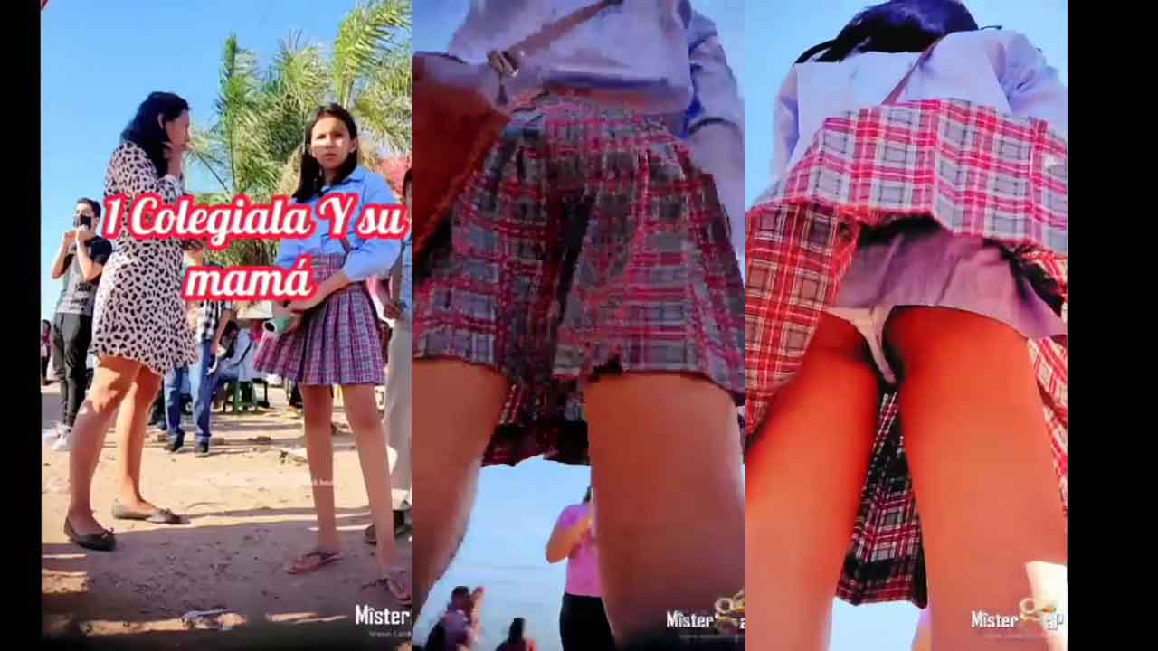 UPSKIRT MOTHER AND DAUGHTER WAITING FOR THE BUS - CHINA PORN VOYEUR