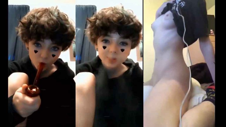 emo teen smoking marijuana live show