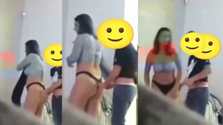 Rare video - mother is spanked and groped by her son - security camera footage